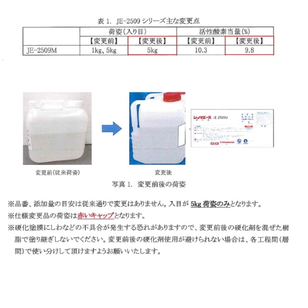 JE-2509M 硬化剤 5kg缶 アイカ frp 防水 ジョリエース用 112 | すべて