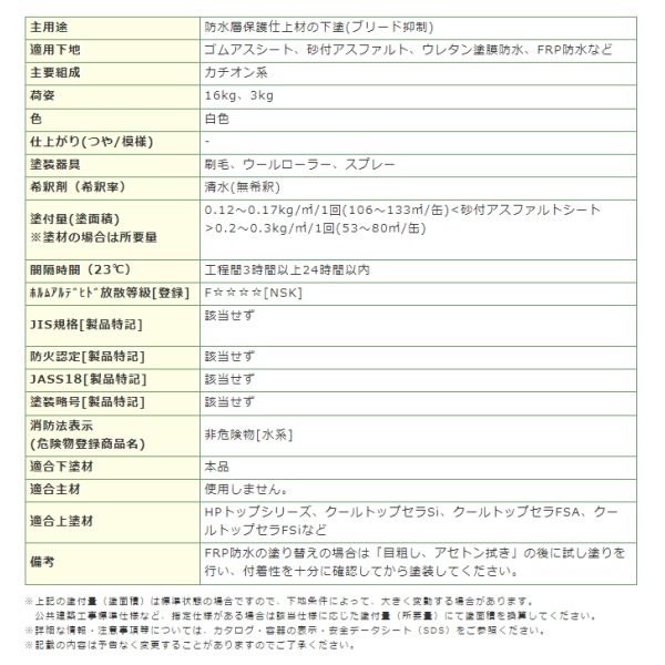 水性アスファルトシーラー スズカファイン 白 16kg缶 防水層用