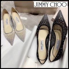 Jimmy Choo ジミーチュ【送料無料】フラットシューズ 2カラー 22.5cm~25.0cm  【2020/04/28*160】 商品コード：GEKIYASU L-002175|ウィメンズ