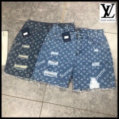 LV ルイヴィトン LOUIS VUITTON【送料無料】 男女兼用 スクラッチデニムジャカードショーツ 28~36  【2020/05/25*70】 商品コード：GEKIYASU L-002401