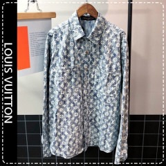 LV ルイヴィトン LOUIS VUITTON【送料無料】  男女兼用 デニムシャツ  サイズ：S/M/L/XL    【2020/08/25*150】  商品コード：GEKIYASU L-00317