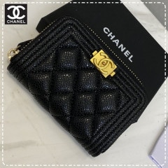 CHANEL シャネル【送料無料】マモント  カードホルダー/小銭入れ  サイズ：9x10  【2020/10/17*75】   商品コード：GEKIYASU L-003606