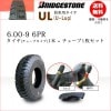 UL 6.00-9 6PR ������1��+���塼��1�祻�å� �ټ֡������ȡ��ȥ졼�顼����ե���