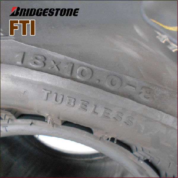 FTI 18X10.0-8 T/L チューブレスタイヤ 1本 収穫機（バインダー