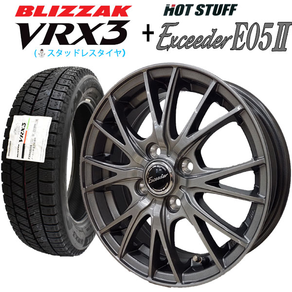 2024ǯ�� �֥�¥��ȥ� VRX3 155/65R14+������������ E05��(���ѵױ�������1000���֥��ꥢ) �����åɥ쥹������+����ߥۥ�����4�ܥ��å�