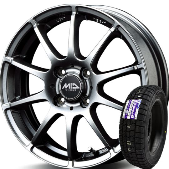 2025年製造 グッドイヤー ICE NAVI8 155/65R14 75Q + MIDホイールズ 