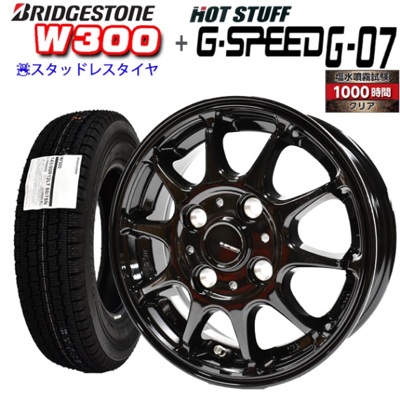 サンバー純正ホイール 145/80R12 25年 BS W300 タイヤほぼ新品 w300