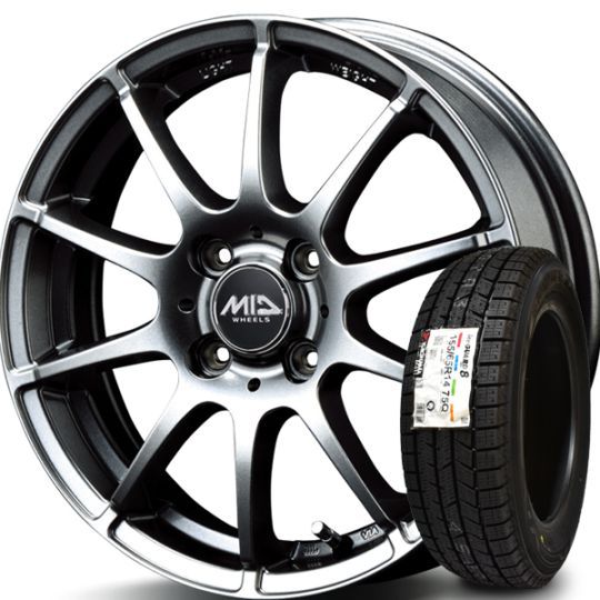 2025年製 ヨコハマ ice GUARD8 アイスガード iG80 155/65R14+MID