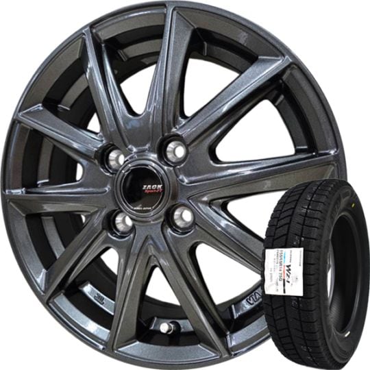 2025年製 ブリヂストン ブリザック WZ-1 155/65R14+ ZACK Sport-FT（防 