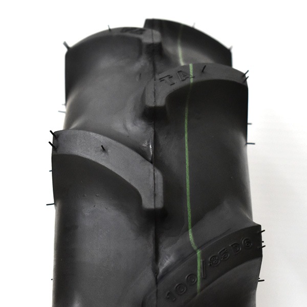 管理機　耕運機　タイヤ　100/85 D6 2PR　ホイル付　2本組　丸軸穴径19mm　中古良品