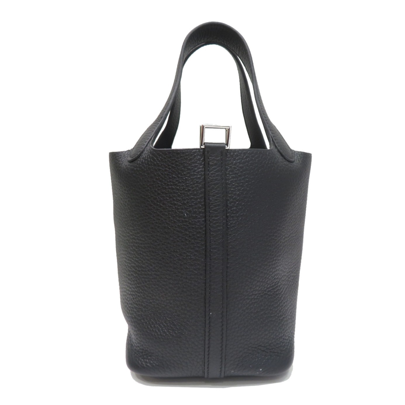 HERMES (エルメス) ピコタンPM ハンドバッグ トートバッグ ブラック(SV 