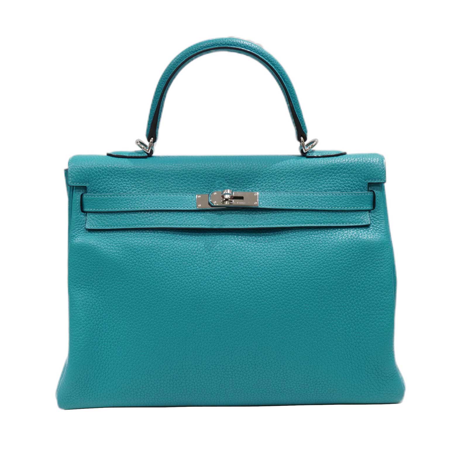 HERMES (エルメス) ハンドバッグ ケリー35 ブルーパオン(SV金具 