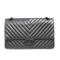 CHANEL (����ͥ�) �����֥���V���ƥå�2.55W�ե�å�W�������󥷥����� 28cm �֥�å� ��ॹ���� ���A A74