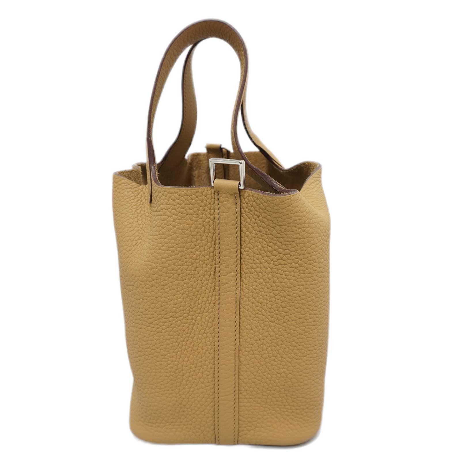 HERMES (エルメス) ピコタンPM ハンドバッグ トートバッグ ビスキュイ