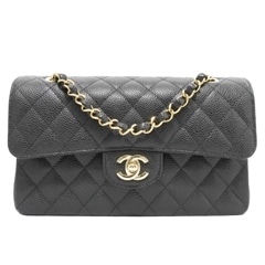 CHANEL (����ͥ�)  ���饷�å����⡼��ϥ�ɥХå�  A01113 ���������Хå� �֥�å� ����ӥ������� ̤������