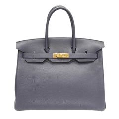 HERMES （エルメス) バーキン35 ハンドバッグ ブルーニュイ(G金具) トゴ Y刻印 ランクA