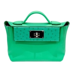 HERMES (エルメス) ヴァンキャトル24/24ミニ ショルダーバッグ ミント（SV金具） エヴァカラー/オーストリッチ U刻印 未使用