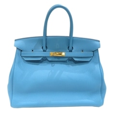 HERMES （エルメス) バーキン35 ハンドバッグ ブルーパオン(G金具) トゴ □Ｒ刻印 Aランク