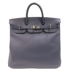 HERMES (エルメス) オータクロア40 ハンドバッグ ブルーニュイ/SV金具 トゴ C刻印 Aランク