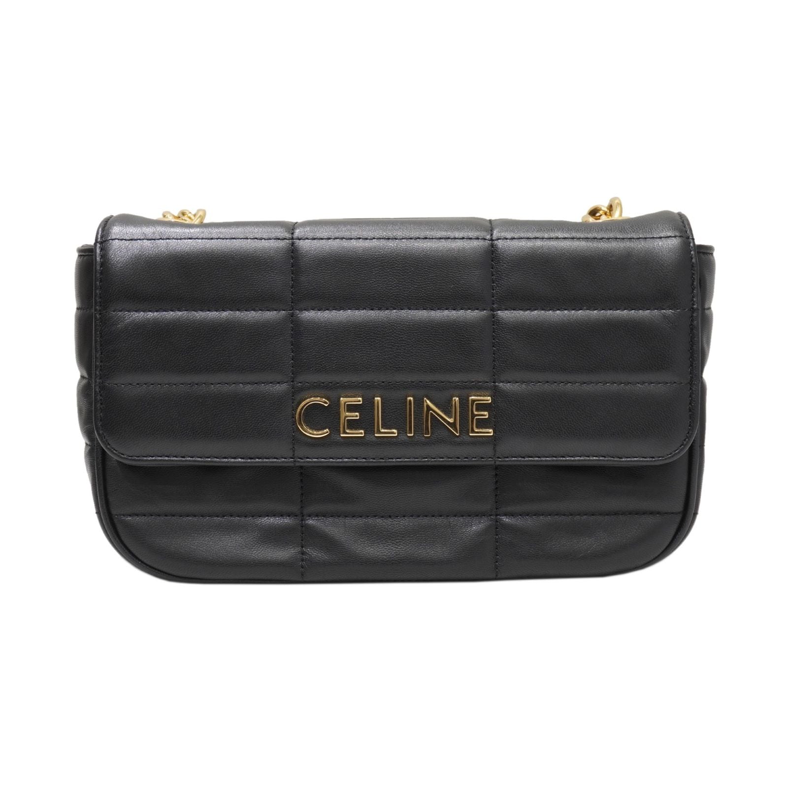 CELINE (セリーヌ) マトラッセチェーンショルダーバッグ ブラック 