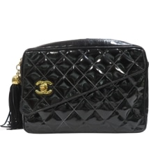 CHANEL(����ͥ�)  �ޥȥ�å� �ե�� �������󥷥������Хå� �֥�å� ���ʥ�� ���B A252