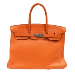 HERMES (エルメス) バーキン35 ハンドバッグ オレンジ(SV金具) トゴ P刻印 ランクA A341