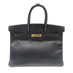 HERMES (エルメス) バーキン35 ハンドバッグ ブラック(G金具) アルデンヌ 〇Z刻印 Aランク B94 銀座店