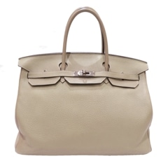 HERMES (エルメス) バーキン40 ハンドバッグ ベージュ系(SV金具) トゴ □M刻印 Aランク A392 銀座店