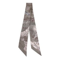 HERMES （エルメス) ツイリー スカーフ グレー系 シルク 未使用