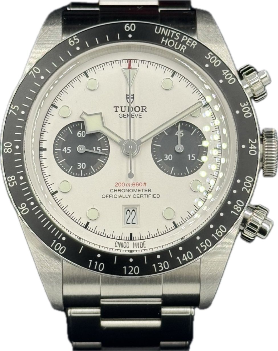 TUDOR (チューダー) ブラックベイクロノ 腕時計 79360N ホワイト SS 美