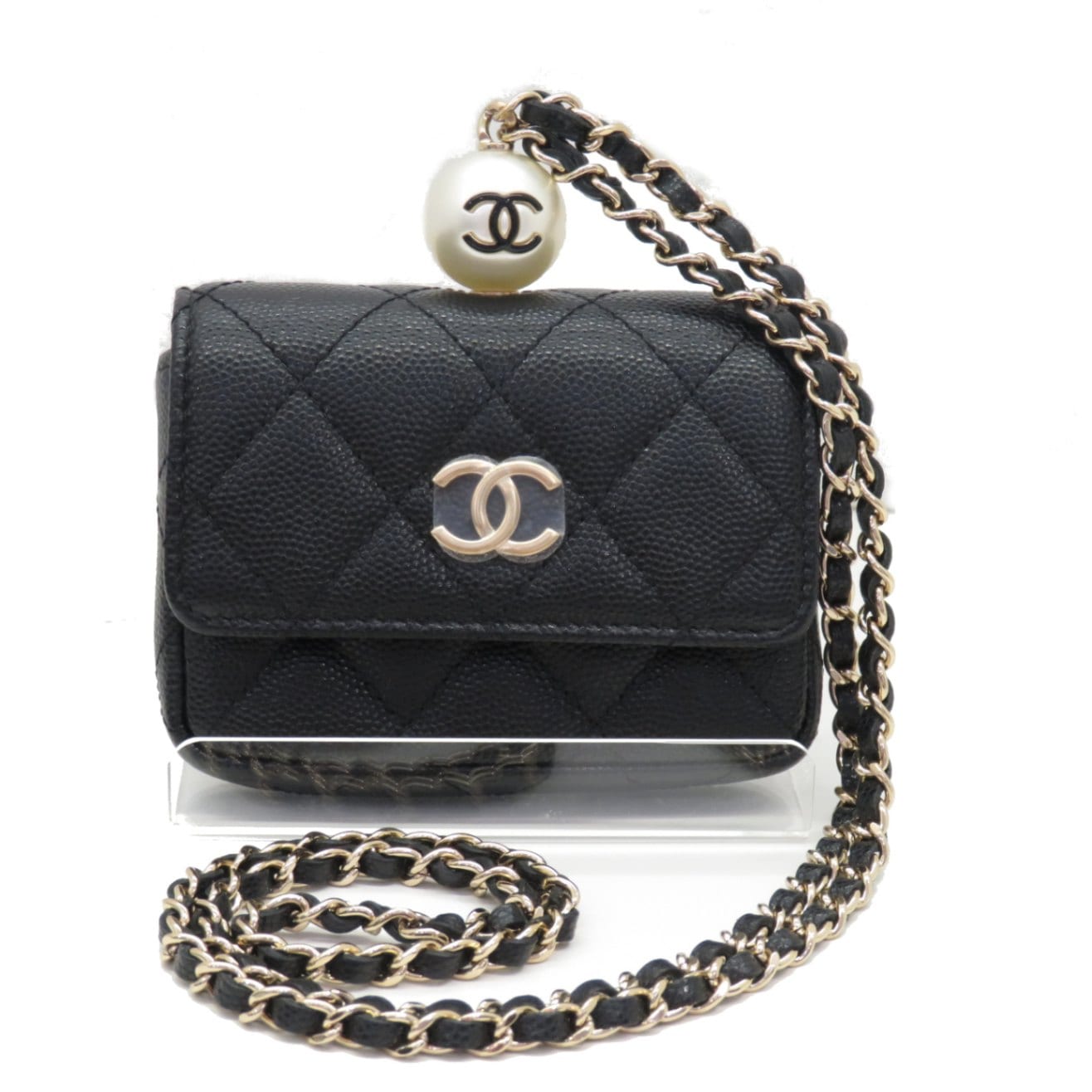 CHANEL(シャネル) パールマトラッセ チェーンカードケース