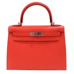HERMES (エルメス) ケリー28 外縫い ハンドバッグ ローズテキサス/SV金具 エプソン U刻印 未使用品 D129 銀座店