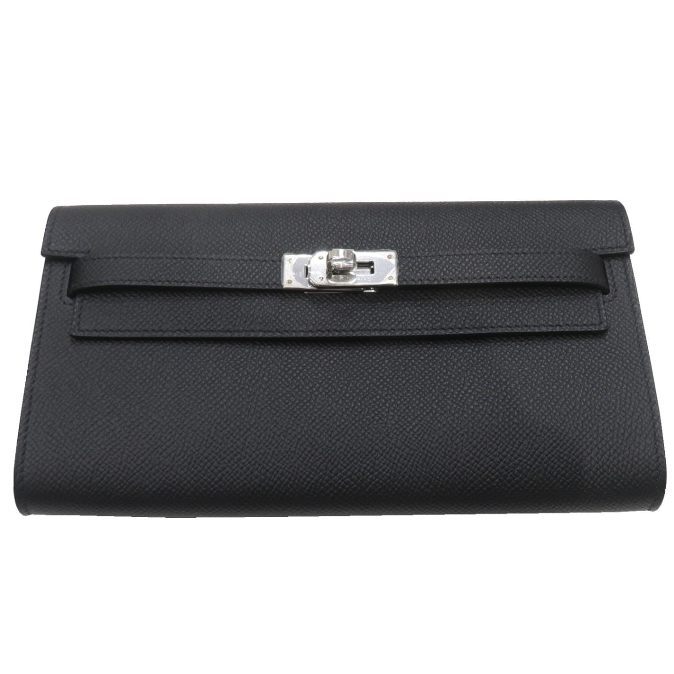 HERMES (エルメス) ケリートゥゴー 財布 長財布 ブラック(SV金具