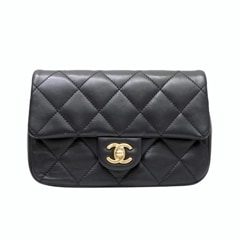 CHANEL (����ͥ�) �ߥ˥ե�åץХå� ���������Хå� �֥�å� ��ॹ���� ���A E40 ���Ź