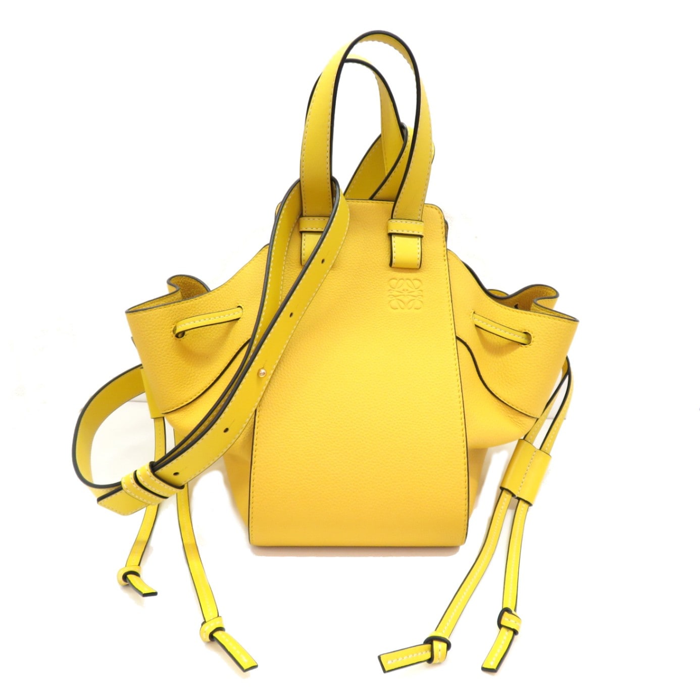 良品✨ロエベ ハンモック スモール 2WAY ショルダーバッグ イエロー LOEWE（ロエベ）ハンモックスモール イエロー ソフトグレインカーフ