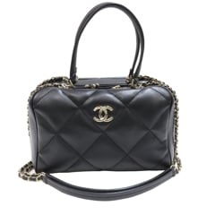 CHANEL(����ͥ�) �ޥȥ�å��ܡ���󥰥Хå��������󥷥����� ���������Хå� �֥�å�(SG���) ��ॹ���� A��� E163 ���Ź