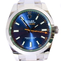 ROLEX（ロレックス）ミルガウス Zブルー 116400GV 2021年12月 1コマ調整有　ガラス傷有 中古Ｂ UG-126 上野店