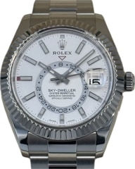 ROLEX (ロレックス) スカイドゥエラー 腕時計 326934 ホワイト SS 中古美品 心斎橋店 CAT-417