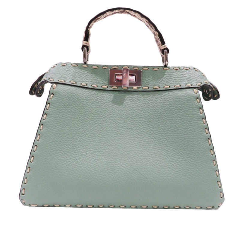 FENDI (フェンディ) ピーカブースモール セレリア 8BN244 ミント