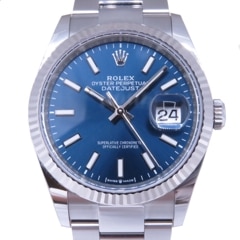 ROLEX(ロレックス)/デイトジャスト36/126234/ブルー/オイスター/コマ調有/2024年09月/未使用/NAB-686（名古屋店）