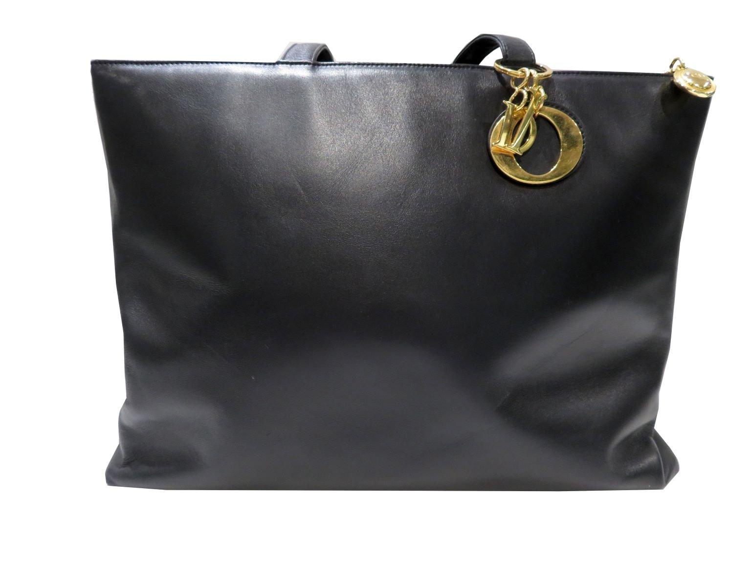Dior (ディオール) カナージュトートバッグ ブラック カーフ 