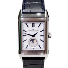 JAEGER LECOULTRE(ジャガールクルト) レベルソ・トリビュート デュオ・ムーン 腕時計 Q3958420 白・青 レザー 中古 J-237 銀座店