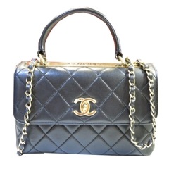 CHANEL(シャネル) マトラッセ トップハンドル ロゴプレート 2wayハンドバッグ A92336 ランクA（上野店）
