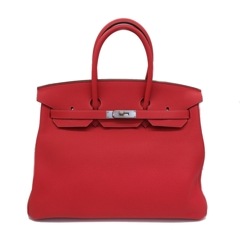HERMES(エルメス) バーキン35 ルージュピヴォワンヌ/SV金具 トゴ □R刻 鍵/カデナ/クロシェット欠品 ランクA（上野店）
