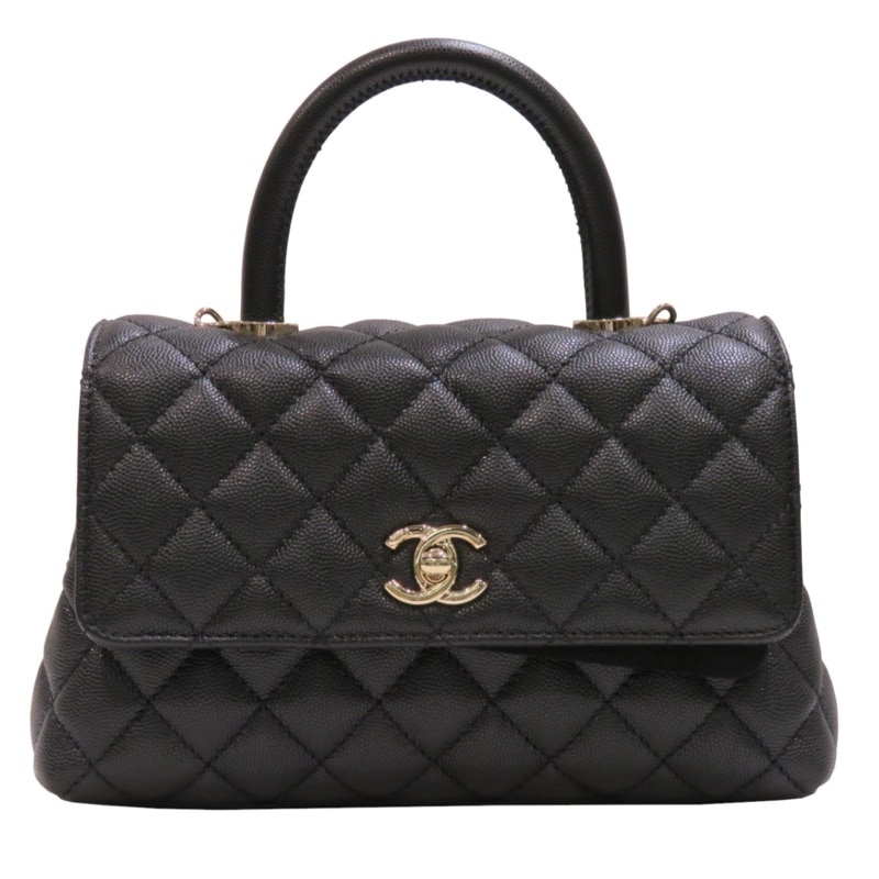Coco Handle 24 ブラック ショルダーバッグ CHANEL (シャネル) ココハンドル XS(24) ハンドバッグ ショルダー