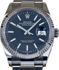 ROLEX (����å���) �ǥ��ȥ��㥹��36 126234 �֥�å� SS/WG ����� ���ض�Ź CAT-593