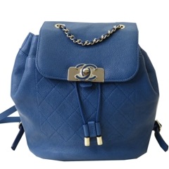 CHANEL(シャネル) ココマーク バックパック ブルー A93859 キャビア ギャラ/シール/24番台 ランクA（上野店）