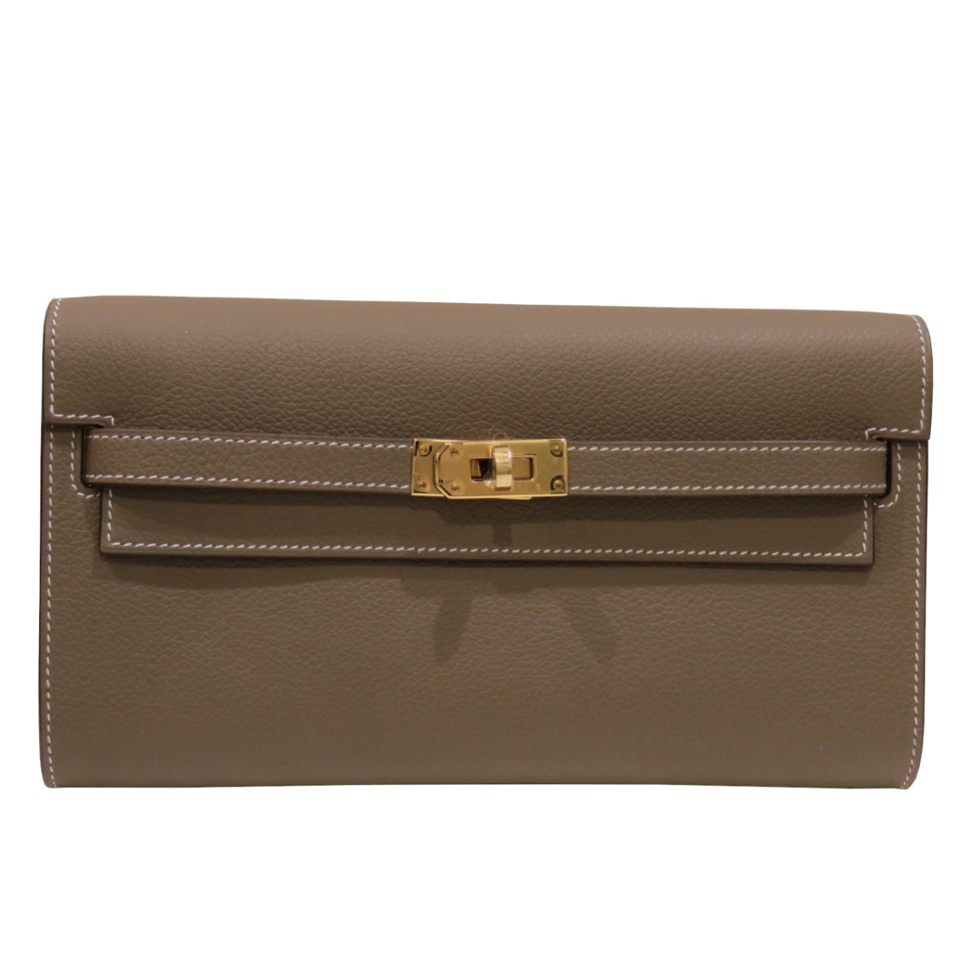 HERMES (エルメス) ケリートゥーゴー 財布 長財布 エトゥープ(G金具