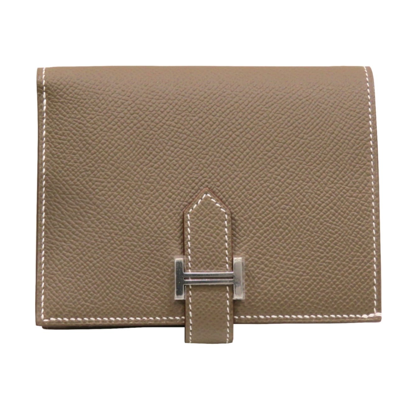 HERMES (エルメス) ベアンコンパクト 財布 折財布 エトゥープ(SV金具 