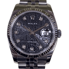 ROLEX(ロレックス) 116234G　デイトジャスト36　グレーコンピューター10Pダイヤ文字盤　中古品　AK-527（中野店）